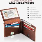 BULL GUARD Men's RFID Blocking Leather Bifold Wallet