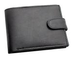 Men's RFID Blocking Leather Trifold Wallet - Black