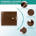 GSG Men's RFID Blocking Leather Wallet in Dark Brown
