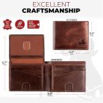 BULL GUARD Men's RFID Blocking Leather Bifold Wallet