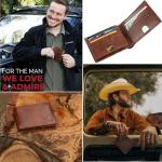 BULL GUARD Men's RFID Blocking Leather Bifold Wallet