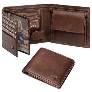 GSG Since 1998 Men's Leather Wallet with Coin Pocket