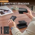 Mens Slim RFID Blocking Carbon Fiber Wallet - Black