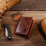 BULL GUARD Men's Genuine Leather Trifold Wallet