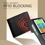 Men's RFID Leather Bifold Wallet - Nappa Black