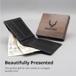 Slim RFID Blocking Men's Wallet in Charcoal Black