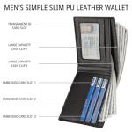 Slim PU Leather Wallet for Men and Women