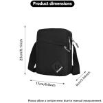 Men's Nylon Crossbody Sling Bag - Black