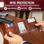 BULL GUARD Men's Genuine Leather Trifold Wallet