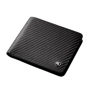 Men's RFID Blocking Carbon Fiber Wallet - Black Tan