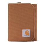 Carhartt Men’s Durable Trifold Wallet - Leather & Canvas
