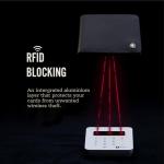 Men's RFID Blocking Carbon Fiber Wallet - Black Tan