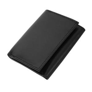 Men's RFID Blocking Leather Trifold Wallet - Black