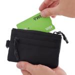 Black RFID Wallet with Coin Pocket - Lightweight Design