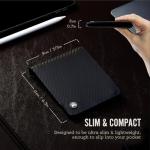 Men's RFID Blocking Carbon Fiber Wallet - Black Tan