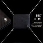 Men's RFID Blocking Carbon Fiber Wallet - Black Tan
