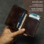 RFID Blocking Slim Leather Credit Card Wallet