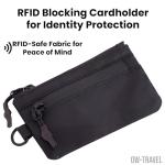 Black RFID Wallet with Coin Pocket - Lightweight Design