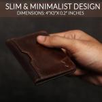 RFID Blocking Slim Leather Credit Card Wallet