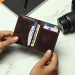 RFID Blocking Slim Leather Credit Card Wallet