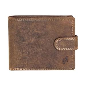 Brown Distressed Leather Wallet for Men with RFID Blocking