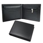 Slim Bifold Leather Wallet for Men with Coin Pocket