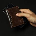 RFID Blocking Slim Leather Credit Card Wallet