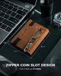 Genuine Leather Slim Wallet with RFID Protection