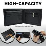 Slim Bifold Leather Wallet for Men with Coin Pocket