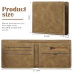 Minimalist Brown PU Bifold Wallet for Men & Women