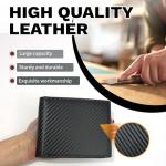 Slim Bifold Leather Wallet for Men with Coin Pocket