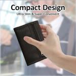 Slim Trifold Wallet for Men, RFID Blocking, Carbon Fiber