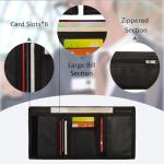 Slim Trifold Wallet for Men, RFID Blocking, Carbon Fiber