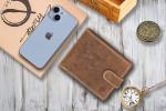 Brown Distressed Leather Wallet for Men with RFID Blocking