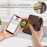 Men's RFID Blocking Bifold Wallet with Coin Pocket