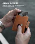 Genuine Leather Slim Wallet with RFID Protection