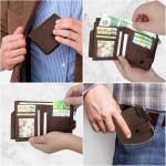 Men's RFID Blocking Bifold Wallet with Coin Pocket