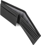 Timberland Men's Black Leather Wallet with Flip Pocket