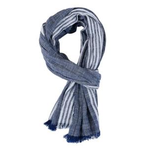 Naoyoshi Striped Cotton Linen Men's Scarf