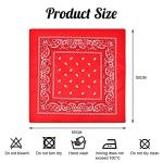 12 Pack Paisley Print Bandana Head Scarves