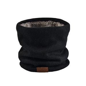 Unisex Winter Fleece Tube Scarf - Black