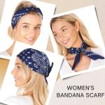 Blue Cotton Bandanas for Everyone - Navy Paisley