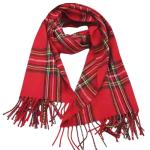 Stylish Red Plaid Scarf for All Seasons