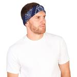 Blue Cotton Bandanas for Everyone - Navy Paisley