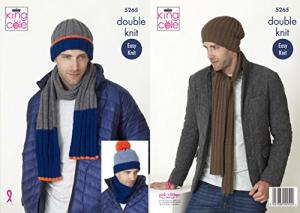 Men's Scarf, Snood & Hats Knitting Pattern