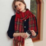 Stylish Red Plaid Scarf for All Seasons