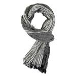 Men's Light Blue Striped Cotton Linen Scarf