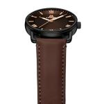 Men’s Waterproof Analog Leather Watch - Dark Brown