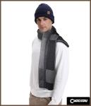 Men’s Merino Wool Winter Scarf - Dark Grey