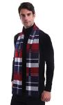 KEECOW Men's Warm Red Merino Wool Scarf